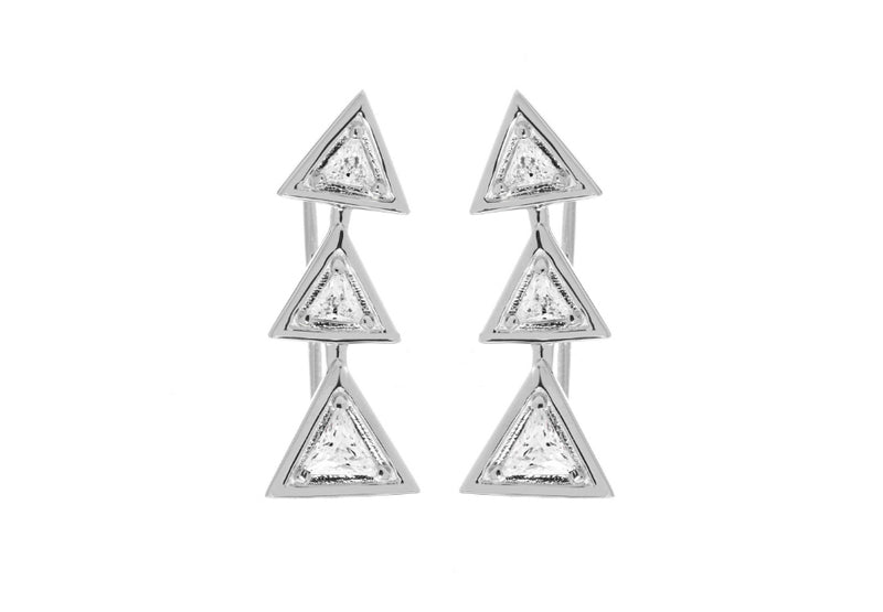 Triangles Climber Earrings